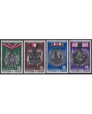 F-EX60160 TRINIDAD & TOBAGO IS MNH 1973 11th ANNIV INDEPENDENCE MEDALLS SET.