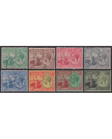 F-EX60149 TRINIDAD & TOBAGO IS MH -USED 1922-28 DEFINITIVE STAMPS KING GEORGE V.