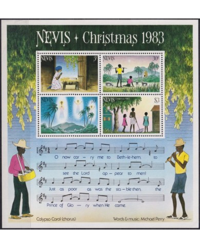 F-EX59733 NEVIS MNH 1983 CHRISTMAS NAVIDAD MUSIC CALYPSO CAROL.