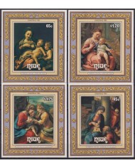F-EX60172 NIUE MNH 1985 CHRISTMAS NAVIDAD IMPERFORATED ART PAINTING CORREGGIO.