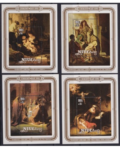 F-EX60173 NIUE MNH 1981 CHRISTMAS NAVIDAD ART PAINTING REMBRANDT.