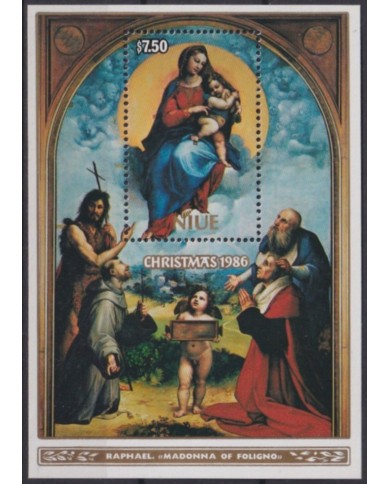 F-EX60174 NIUE MNH 1986 CHRISTMAS NAVIDAD ART PAINTING RAPHAEL.