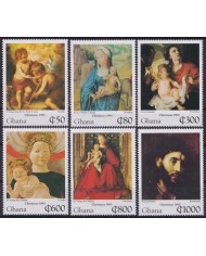 F-EX60177 GHANA MNH 1995 CHRISTMAS NAVIDAD ART PAINTING VAN DICK MEMLING MURILLO.