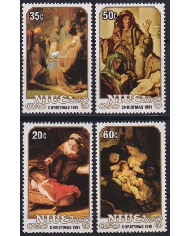 F-EX60178 NIUE MNH 1981 CHRISTMAS NAVIDAD ART PAINTING REMBRANDT.