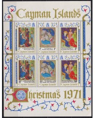 F-EX59734 CAYMAN IS MNH 1971 CHRISTMAS NAVIDAD ART MEDIEVAL PAINTING.