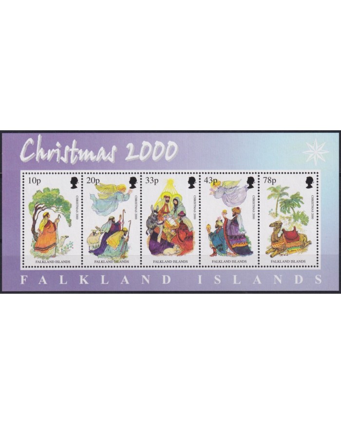 F-EX60181 FALKLAND IS MNH 2000 CHRISTMAS NAVIDAD ART RELIGION DRAWING.