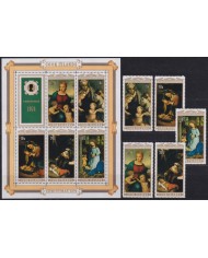 F-EX59735 COOK IS MNH 1974 CHRISTMAS NAVIDAD ART PAINTING RAPHAEL.