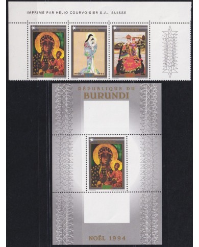 F-EX60191 BURUNDI MNH 1994 CHRISTMAS NAVIDAD ART PAINTING POLAND MADONNA.
