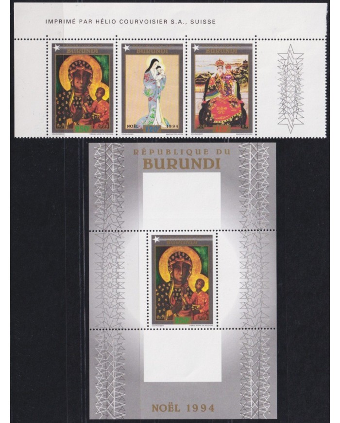 F-EX60191 BURUNDI MNH 1994 CHRISTMAS NAVIDAD ART PAINTING POLAND MADONNA.