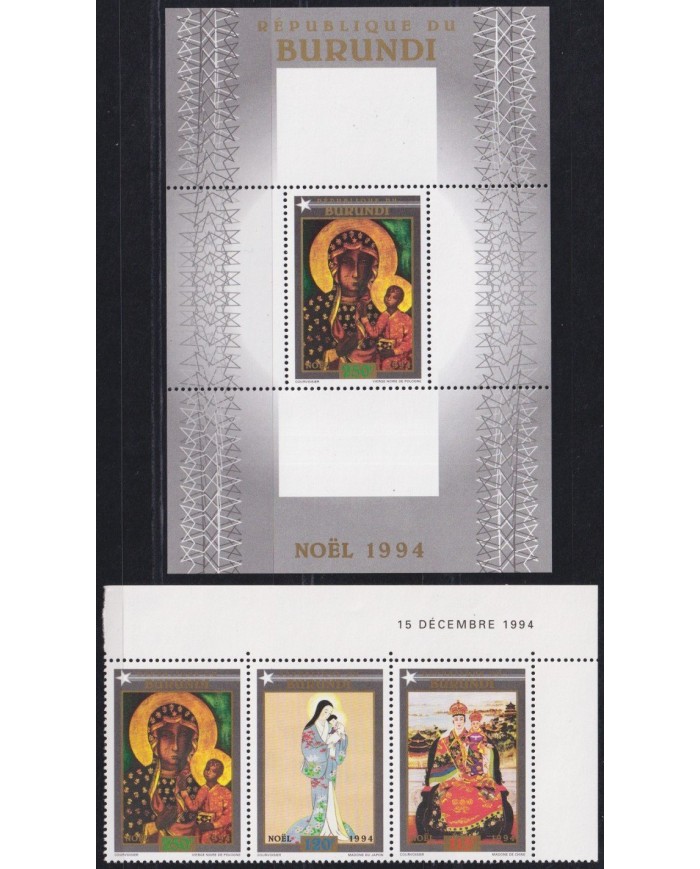 F-EX60192 BURUNDI MNH 1994 CHRISTMAS NAVIDAD ART PAINTING POLAND MADONNA.