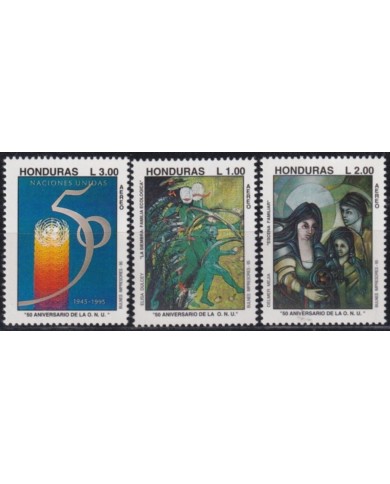 F-EX59497 HONDURAS 1995 MNH 50 ANNIV NU ONU ART PAINTING.