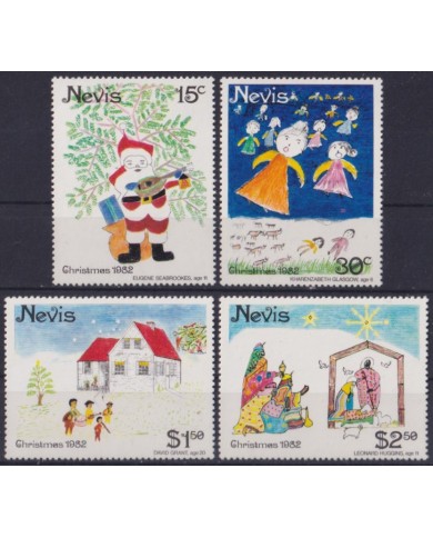 F-EX59239 NEVIS 1982 MNH CHRISTMAS NAVIDAD CHILDREN DRAWING.