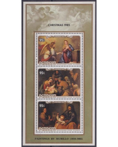 F-EX59190 PENRHYN 1985 MNH CHRISTMAS NAVIDAD ART PAINTING MURILLO MADONNA.