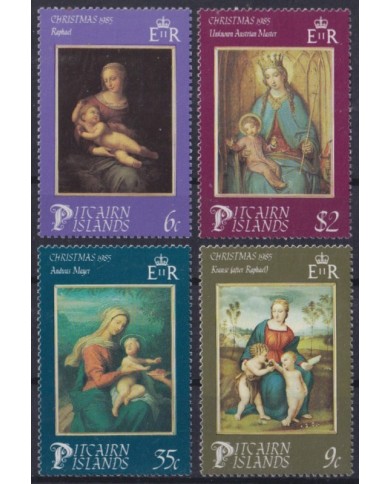 F-EX59211 PITCAIRN IS 1985 MNH CHRISTMAS NAVIDAD ART PAINTING RAPHAEL MADONNA.