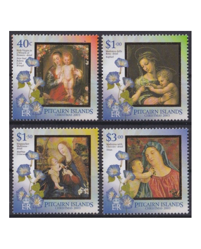 F-EX59212 PITCAIRN IS 2003 MNH CHRISTMAS NAVIDAD ART PAINTING RAPHAEL TITIAN MADONNA.