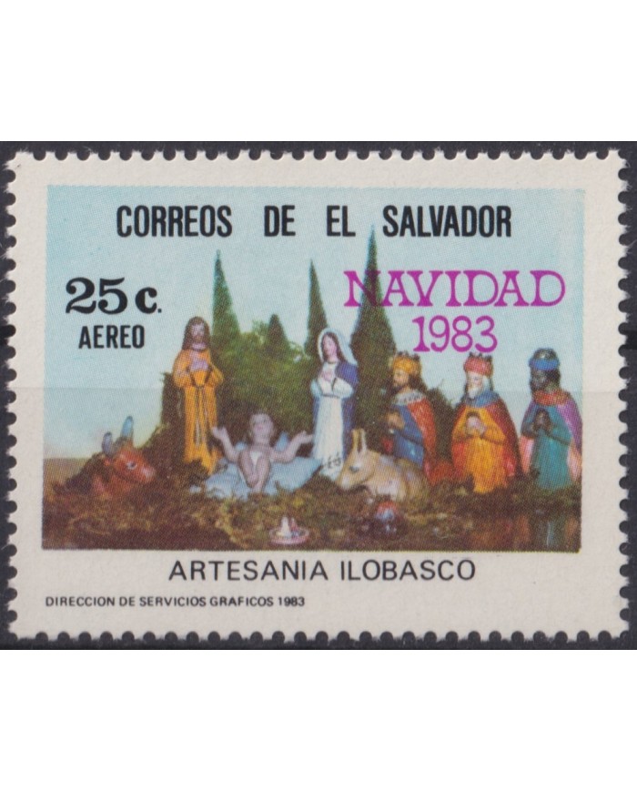 F-EX59273 EL SALVADOR 1983 MNH CHRISTMAS NAVIDAD ILOBASCO POTTERY.