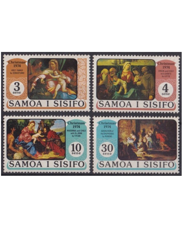 F-EX59222 SAMOA I SISIFO 1974 MNH CHRISTMAS NAVIDAD RUBENS LOTTO SEBASTIANO.
