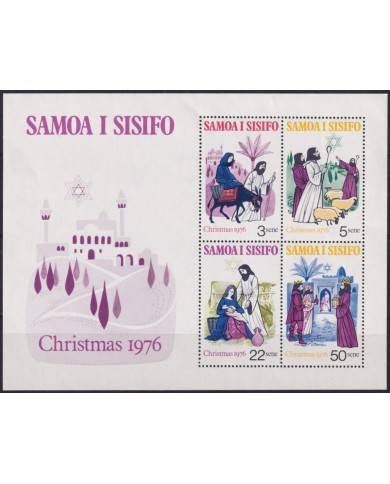 F-EX58415 SAMOA I SISIFO 1976 MNH CHRISTMAS NAVIDAD RELIGION DRAWING.
