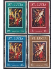 F-EX59235 STA LUCIA 1971 MNH EASTER PASCUA ART PAINTING RUBENS.