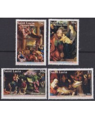 F-EX59271 STA LUCIA 2004 MNH CHRISTMAS NAVIDAD ART PAINTING DOSSO POUSSIN JOOS.
