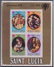 F-EX59266 STA LUCIA 1979 MNH CHRISTMAS NAVIDAD ART PAINTING BELLINI TITIAN DOLCI.