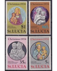 F-EX59238 STA LUCIA 1974 MNH CHRISTMAS NAVIDAD ART PAINTING RELIEF DELLA ROBBIA ROSELLINO.