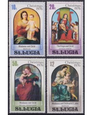 F-EX59242 STA LUCIA 1976 MNH CHRISTMAS NAVIDAD ART PAINTING MURILLO ANDRE ISENBRANDT.