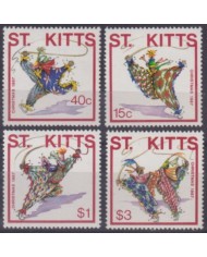 F-EX59123 ST KITTS 1987 MNH CHRISTMAS NAVIDAD RELIGION COSTUMES CLOWNS CARNIVAL.