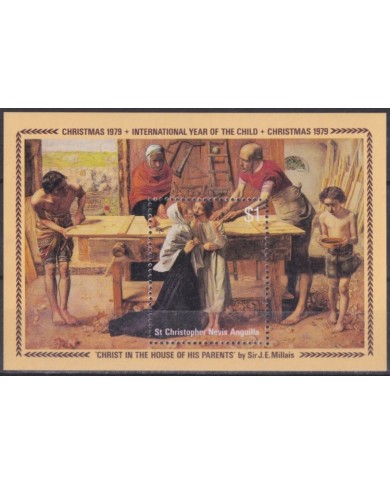 F-EX59113 ST CHRISTOPHER NEVIS ANGUILLA 1979 MNH CHRISTMAS NAVIDAD RELIGION ART PAINTING MILLAIS.