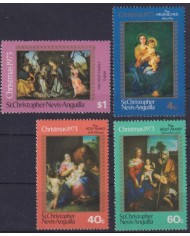 F-EX59246 ST CHRISTOPHER NEVIS ANGUILLA 1973 MNH CHRISTMAS NAVIDAD RELIGION ART LIPPI MURILLO.