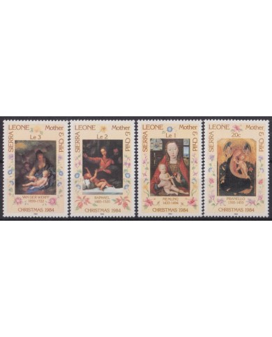 F-EX59216 SIERRA LEONE 1984 MNH CHRISTMAS NAVIDAD ART PAINTING RAPHAEL MEMLING.