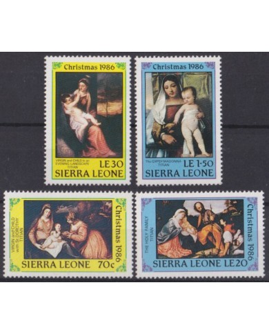 F-EX59217 SIERRA LEONE 1986 MNH CHRISTMAS NAVIDAD ART PAINTING TITIAN.