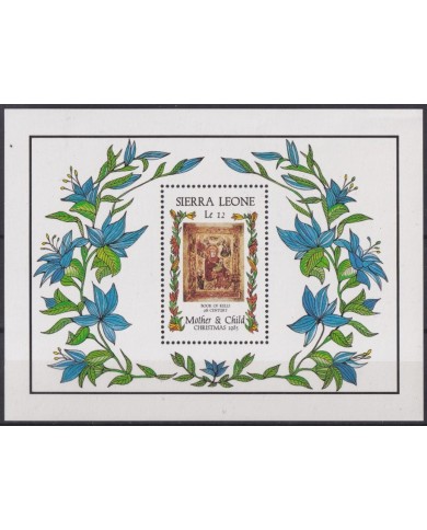 F-EX59196 SIERRA LEONE 1985 MNH CHRISTMAS NAVIDAD ART PAINTING BOOKS OF KELLS.