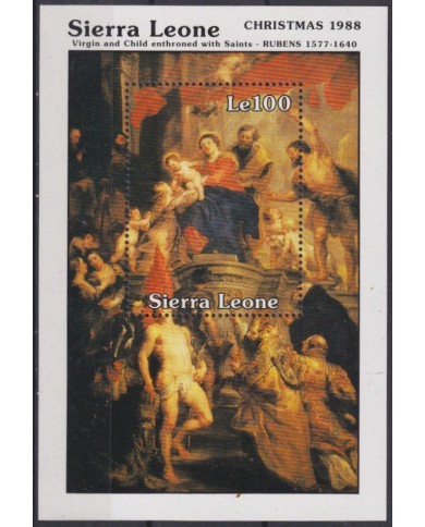 F-EX59198 SIERRA LEONE 1988 MNH CHRISTMAS NAVIDAD ART PAINTING RUBENS.