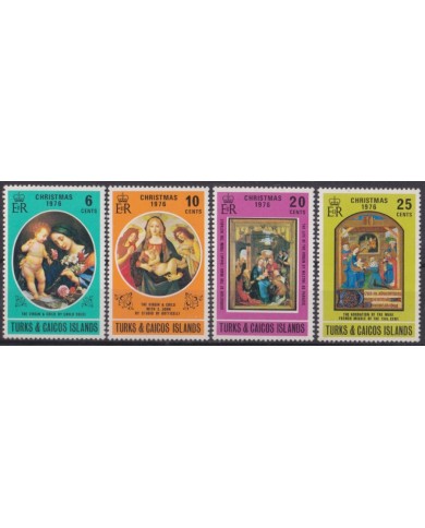 F-EX59134 TURKS & CAICOS 1976 MNH CHRISTMAS NAVIDAD CARLO DOLCI BOTTICELLI RETABLE.