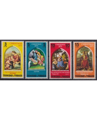 F-EX59136 TRINIDAD & TOBAGO 1971 MNH CHRISTMAS NAVIDAD ART PAINTING LIPPI GRECHE.