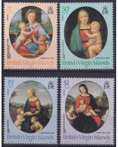 F-EX59129 BRITISH VIRGIN IS 1983 MNH CHRISTMAS NAVIDAD ART PAINTING RAPHAEL.