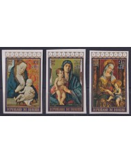 F-EX57023 BURUNDI 1976 MNH IMPERF CHRISTMAS NAVIDAD ART PANTING.