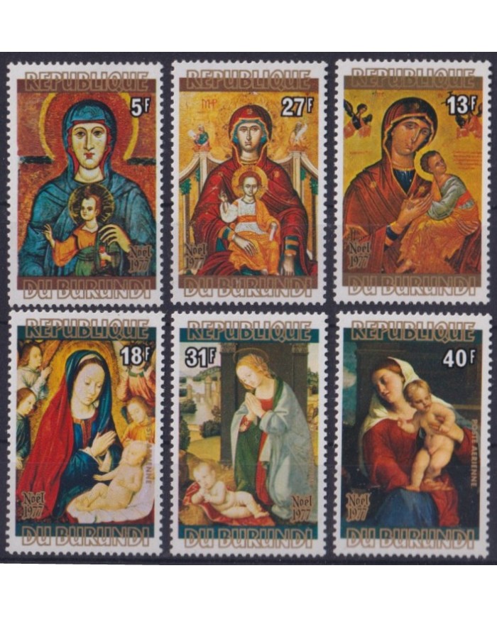 F-EX57022 BURUNDI 1977 MNH CHRISTMAS NAVIDAD ART PANTING.