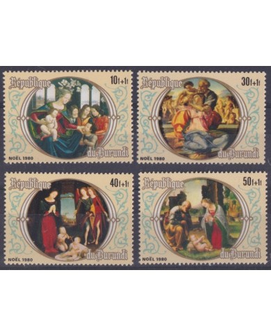 F-EX57019 BURUNDI 1980 MNH CHRISTMAS NAVIDAD ART PANTING.