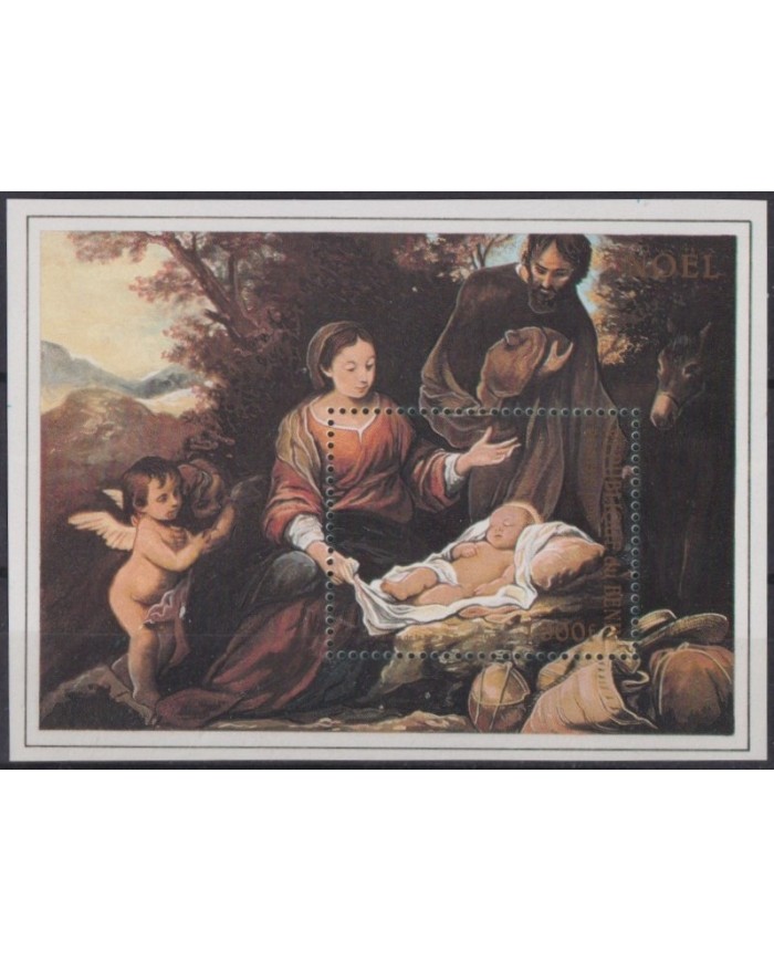 F-EX60014 BENIN 1996 MNH CHRISTMAS NAVIDAD ART PANTING.