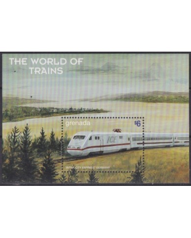 F-EX60199 GRENADA MNH 1999 INTER CITY EXPRESS RAILROAD RAILWAYS TRAIN LOCOMOTIVE.