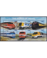 F-EX60212 GRENADA MNH 1999 WORLD OF TRAIN RAILROAD RAILWAYS LOCOMOTIVE.
