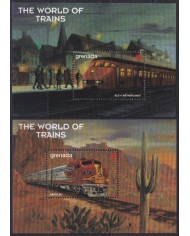 F-EX60201 GRENADA MNH 1999 WORLD OF TRAIN RAILROAD RAILWAYS LOCOMOTIVE.
