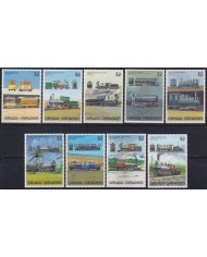 F-EX60214 GRENADA GRENADINES MNH 1989 TRAIN RAILROAD RAILWAYS LOCOMOTIVE.