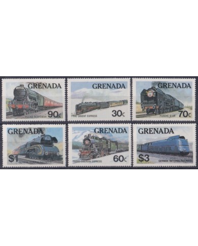 F-EX60200 GRENADA MNH 1982 TRAIN RAILROAD RAILWAYS LOCOMOTIVE RAILWAYS RAILWAYS.