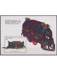 F-EX60187 GRENADA MNH 1992 TOYS RAILWAYS TRAIN RAILROAD RAILWAYS LOCOMOTIVE.