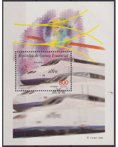 F-EX60227 GUINEA EQUATORIAL MNH 2000 RAILROAD RAILWAYS TRAIN LOCOMOTIVE FERROCARRIL TREN.