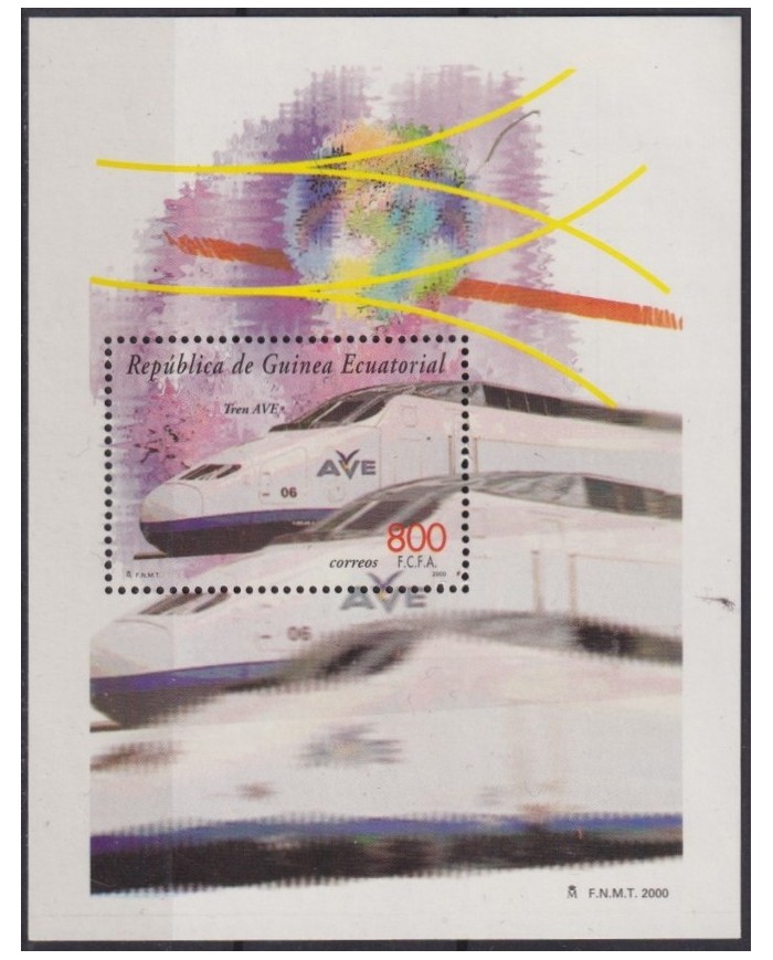 F-EX60227 GUINEA EQUATORIAL MNH 2000 RAILROAD RAILWAYS TRAIN LOCOMOTIVE FERROCARRIL TREN.