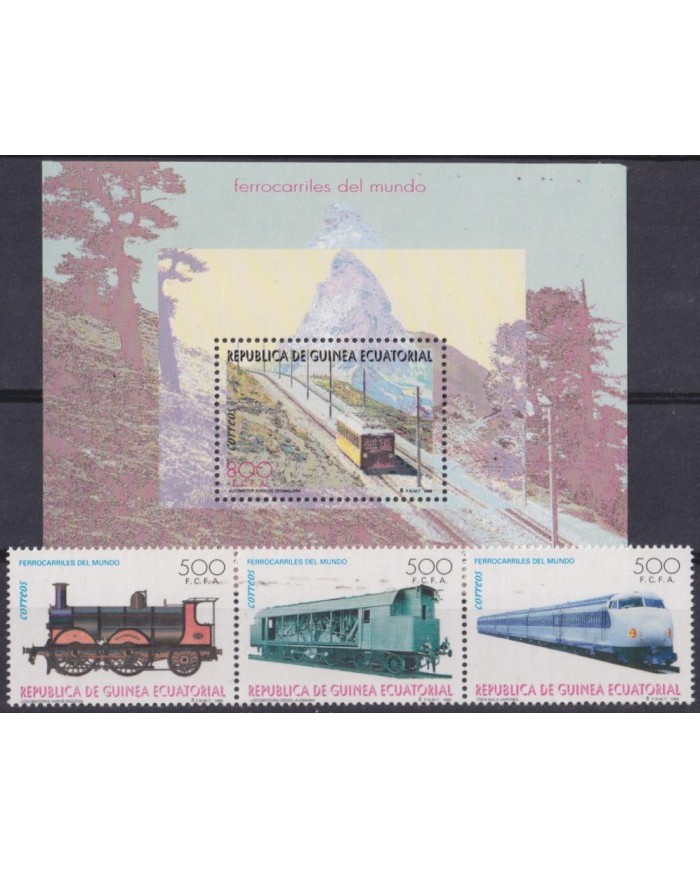 F-EX60230 GUINEA EQUATORIAL MNH 1995 RAILROAD RAILWAYS TRAIN LOCOMOTIVE FERROCARRIL TREN.